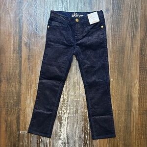 Gymboree Navy Skinny Pants with Gold Accents